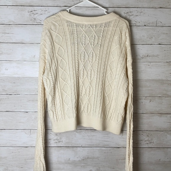 Show Me Your MuMu Lace Up Cable Knit Sweater - Picture 7 of 10